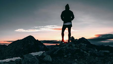 Solitude in the Mountains at Sunrise wallpaper