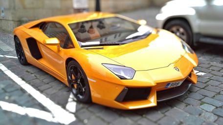 Stunning Orange Lamborghini Aventador wallpaper