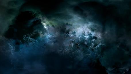 Stormy Twilight Symphony of Clouds and Stars wallpaper