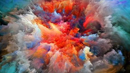 Radiant Spectrum Explosion wallpaper