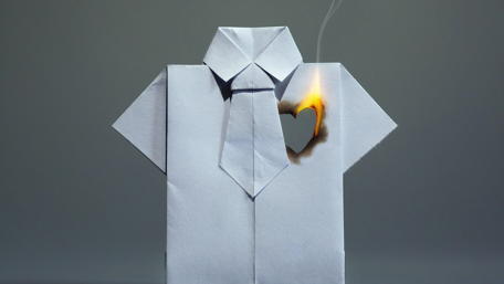 Burning Love in Origami Shirt Art wallpaper