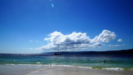 Serene Bacardi Island Beach View in Dominican Republic wallpaper