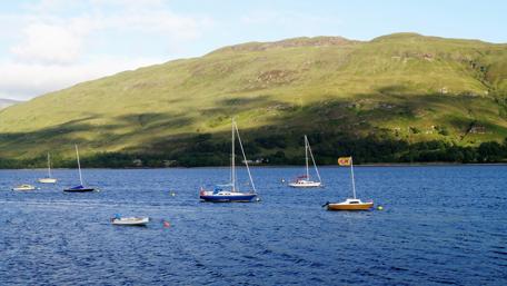 Tranquil Scottish Waters with Sailing Boats wallpaper