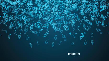 Floating Melodies in Blue Depths wallpaper