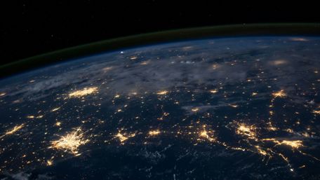 City Lights from Space at Night wallpaper
