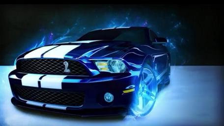 Dreamy Blue Ford Mustang Wallpaper for Car Lovers wallpaper