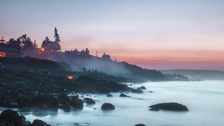 Serene Coastal Sunset Over Ogunquit Beach wallpaper