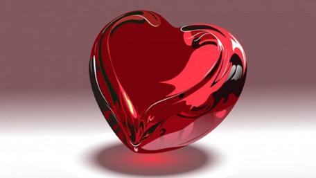 Heartfelt Love in Stunning Red Glossy Finish wallpaper