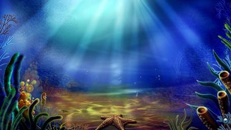 Underwater Serenity in Anime Artistry wallpaper
