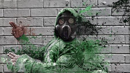 Abstract Graffiti Explosion Art wallpaper