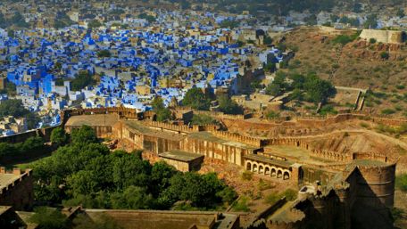 Jodhpur's Blue Cityscape Revealed wallpaper