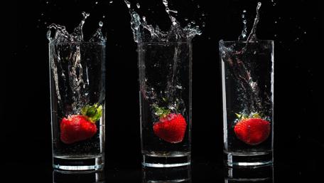 Strawberry Splash Symphony wallpaper