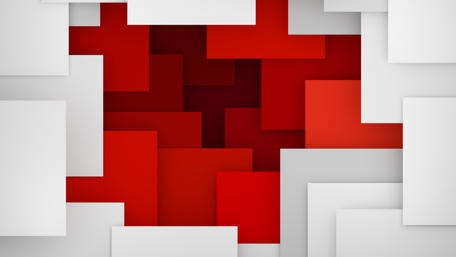 Geometric Depths in Red and White wallpaper