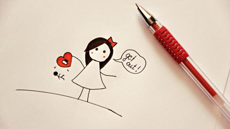 Girl With a Message wallpaper