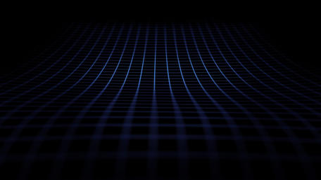 Curved Grid Illusion in Dark Tones wallpaper