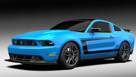 Sleek Blue Ford Mustang Boss 302 Wallpaper wallpaper