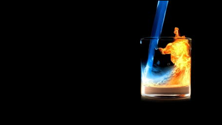 Flames and Waves of Imagination wallpaper