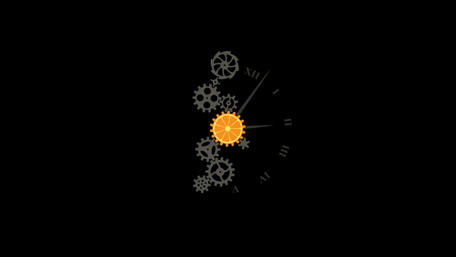 Clockwork Illumination in Darkness wallpaper