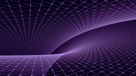 Hypnotic Purple 3D Wave Design wallpaper