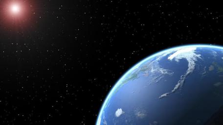 Majestic Earth Glowing in the Cosmos wallpaper