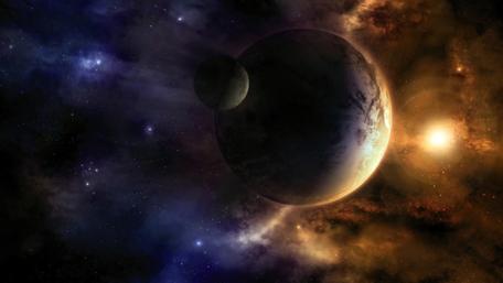Majestic Planet Amidst Cosmic Beauty wallpaper