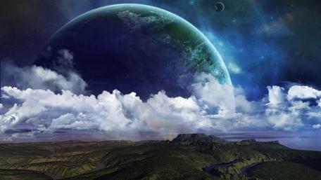 Mystical Worlds Beneath Celestial Skies wallpaper