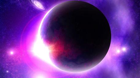Cosmic Encounter with a Dazzling Planet View wallpaper