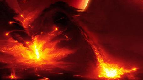 Eruption of Fiery Dreams wallpaper