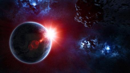 Celestial Dawn Over an Alien World wallpaper