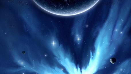 Ethereal Cosmic Dreams in Celestial Space Visions wallpaper