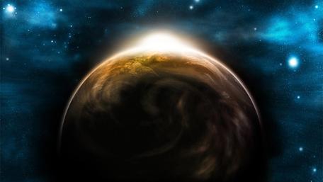 Mysterious Planet in Cosmic Space wallpaper