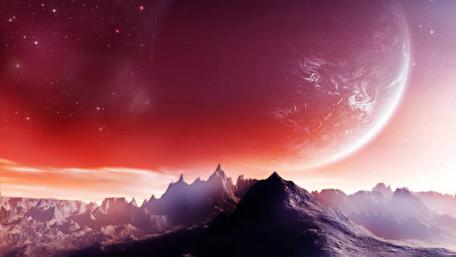 Ethereal Landscape of a Distant Planet wallpaper