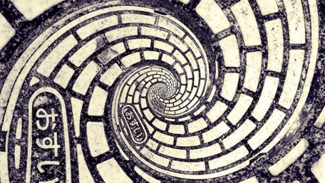 Spiral Journey Through Abstract Patterns wallpaper
