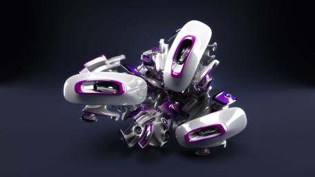 Futuristic 3D Abstract Design Artwork wallpaper