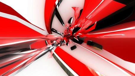 Abstract Red Explosion in 3D Dimension wallpaper