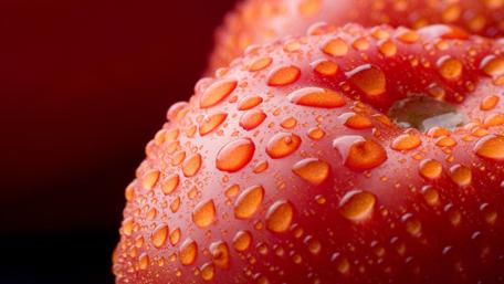 Fresh Apple with Water Drops wallpaper