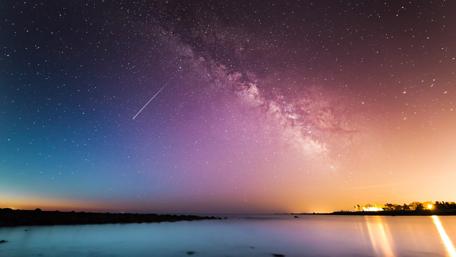 Starry Skies and Distant Lights wallpaper