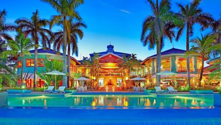 Tropical Paradise in Aruba Resort wallpaper