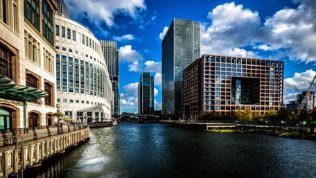 South Dock and Canary Wharf - London, UK wallpaper