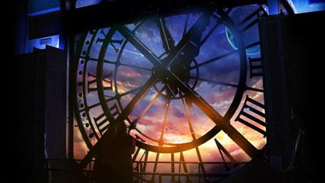 Majestic Clock Tower at Sunset wallpaper