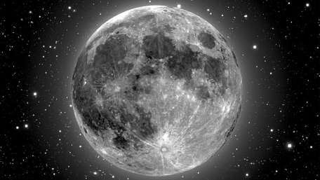 Moonlit Night Amidst Stars wallpaper