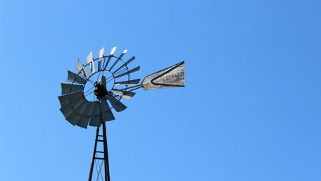 Windmill Against a Clear Blue Sky wallpaper