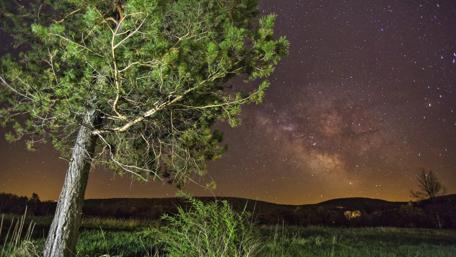 Majestic Milky Way Over Serene Landscape wallpaper