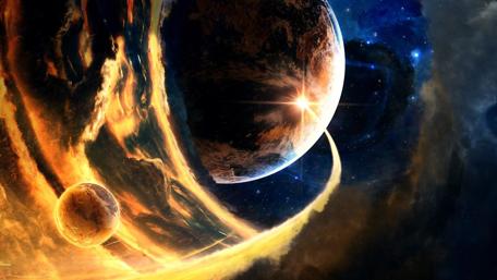 Cosmic Journey Through a Celestial Wormhole wallpaper