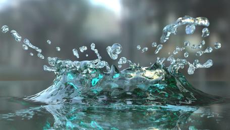 Splashing Serenity in Nature's Dance wallpaper