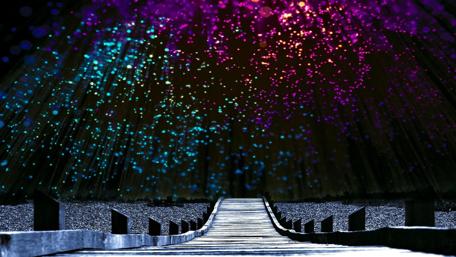 Magical Pathway to a Starry Realm wallpaper