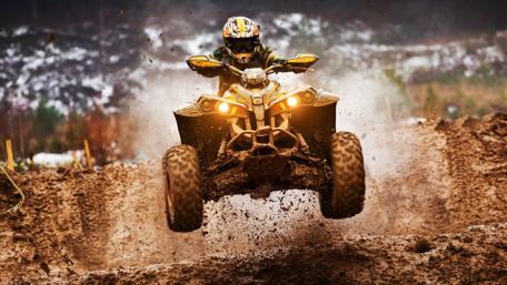 Quad Racing Action in the Mud wallpaper