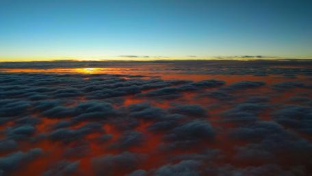 Sunset above the clouds wallpaper