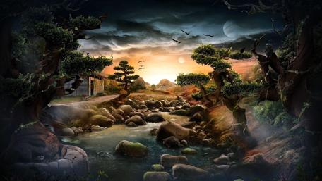 Adorable fantasy art wallpaper