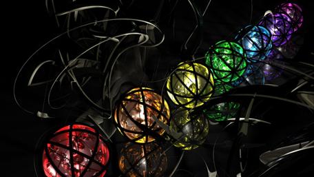 3D balls wallpaper